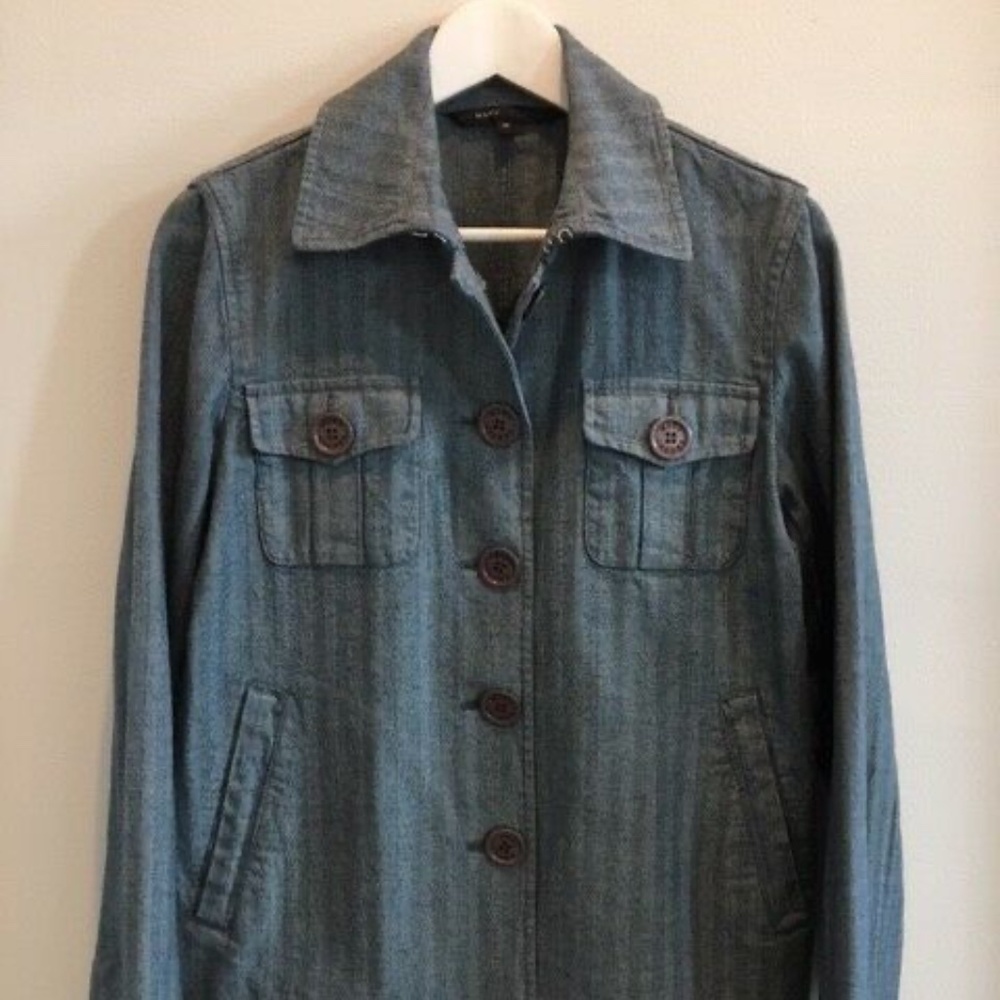 Marc by Marc Jacobs Chambray Herringbone Jacket w/ Pockets- Size Medium- 100%CTN